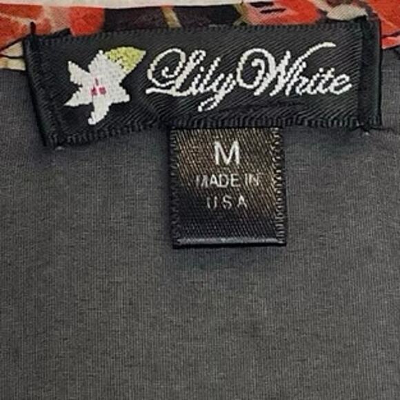 Y2K Lily White Floral Sheer Tank Top Women S Black Whimsigoth Feminine Boho Chic - Picture 4 of 8